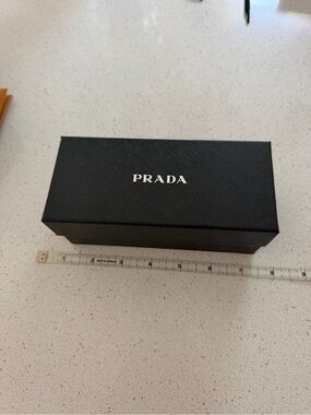 Prada Black Textured Sunglasses Box with White Logo